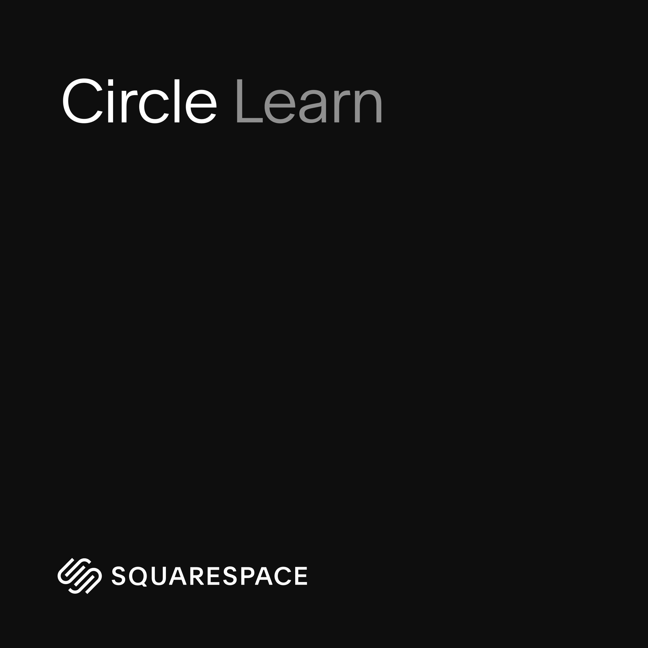 Logo for Circle Learn by Squarespace Circle
