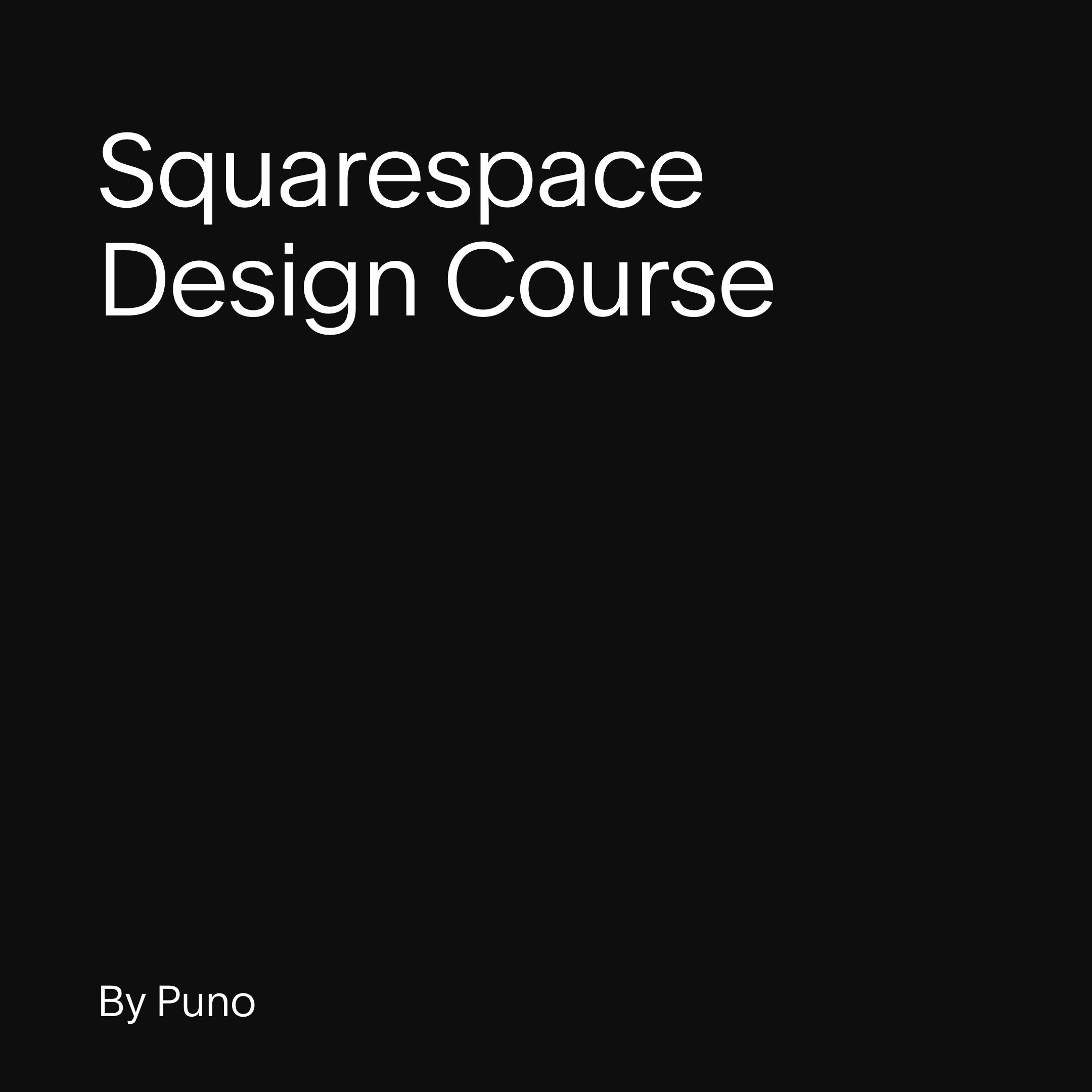 Logo for Squarespace Design Course by Puno