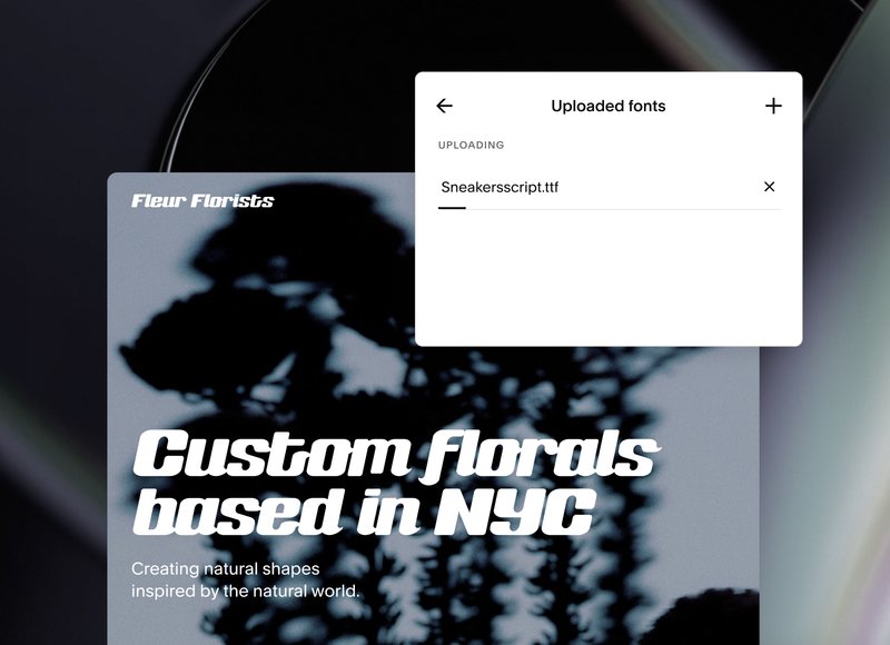 Upload custom fonts on Squarespace