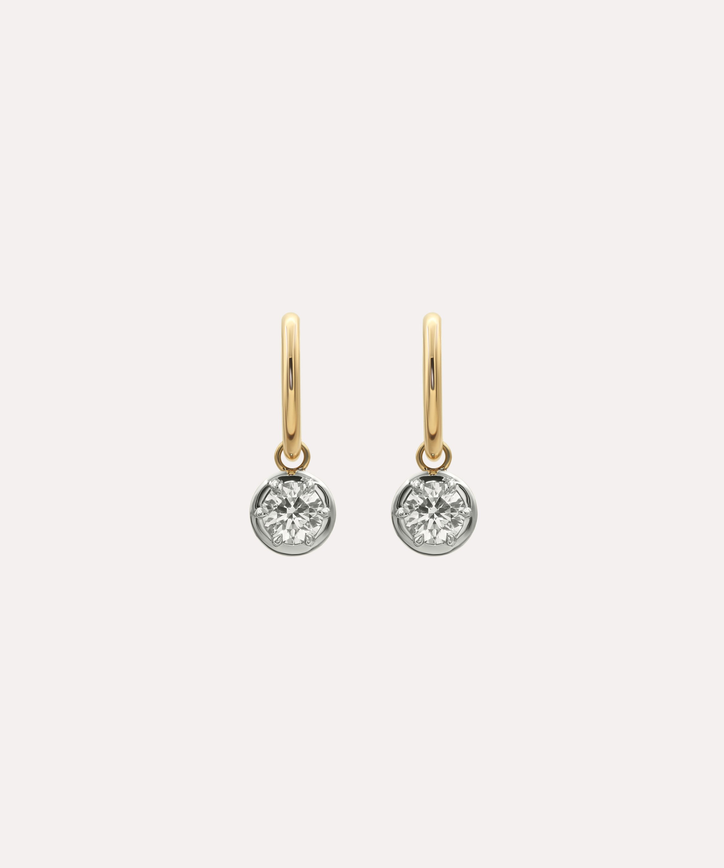 Bobbi Drop Diamond Huggies